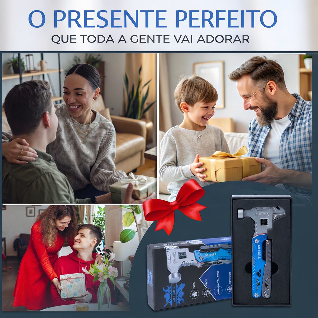 Martelo chave multifunções 18 em 1